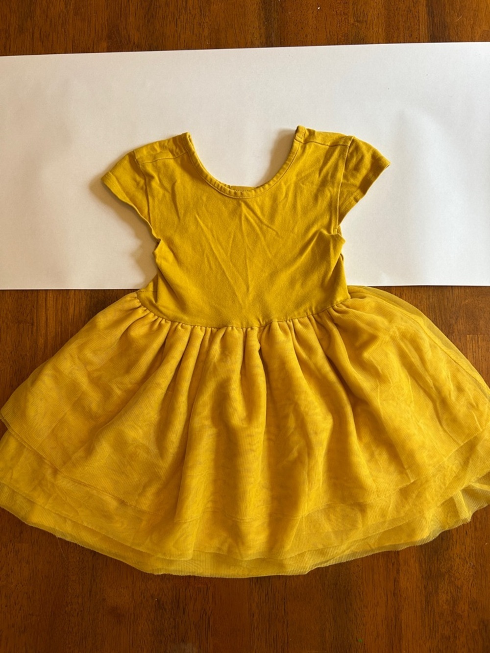 Yellow Tulle Dress Girls 5T Twirl Layered Skirt Dress | Old Navy